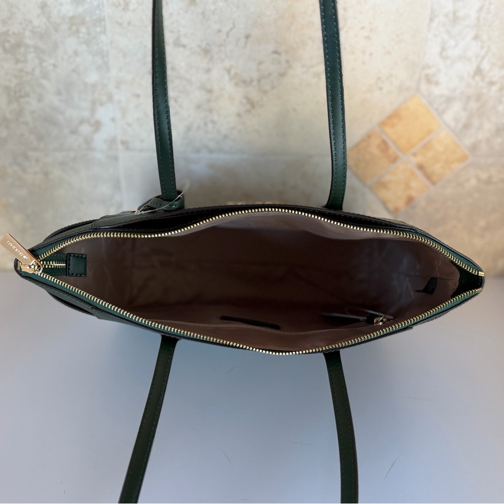 Michael Kors Marilyn LG Shoulder Tote Bag Dark Green - Picture 10 of 14